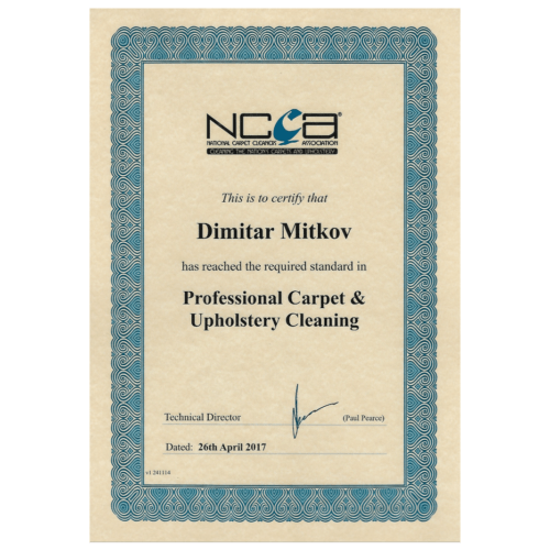 NCCA - certificate
